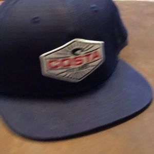 Costa Navy Blue Flat Bill Snap Back Hat